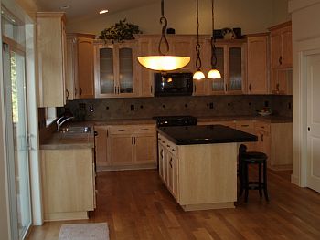 Photo of finished kitchen in the Whippoorwill home plan